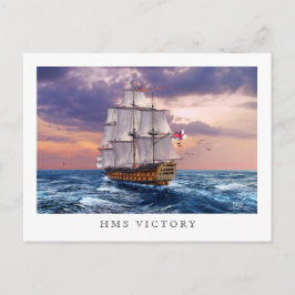HMSビクトリー絵画フラッグシップのポストカード ポストカード