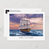 HMSビクトリー絵画フラッグシップのポストカード ポストカード (正面/裏面)