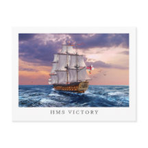 HMSビクトリー絵画フラッグシップのポストカード