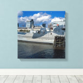 HMSベルファストロンドン キャンバスプリント (インサイチュ (ウッドフロア))