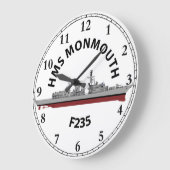 HMSモンマス - F235 - タイプ23 大型時計 ラージ壁時計 (傾斜)