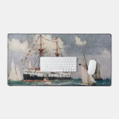 HMS柔軟性のない鉄装戦艦1876 デスクマット (キーボード&マウス)