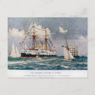HMS柔軟性のない鉄装戦艦1876 ポストカード