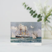 HMS柔軟性のない鉄装戦艦1876 ポストカード (スタンド正面)