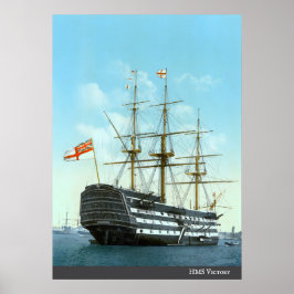HMS ヴィクトリー (1890 年頃) ポスター