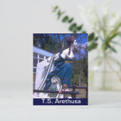 HMS Arethusaのフィギュアヘッド、TS Arethusa ポストカード (スタンド正面)