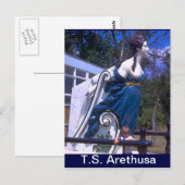 HMS Arethusaのフィギュアヘッド、TS Arethusa ポストカード (正面/裏面)