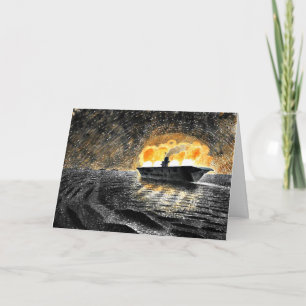 HMS ArkのEric Ravilious art王室のがアクション。 カード