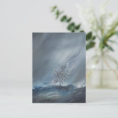 HMS Beagle in Storm off Cape Horn 24th December ポストカード (スタンド正面)