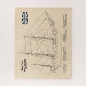 HMS Beagle Tall Ship – 船舶設計図SD ジグソーパズル (縦)