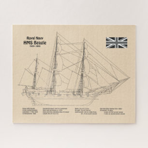 HMS Beagle Tall Ship – 船舶設計図SD ジグソーパズル