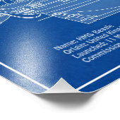 HMS Beagle Tall Ship - Ship Blueprint ABD フォトプリント (角)