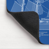 HMS Beagle Tall Ship - Ship Blueprint ABD マウスパッド (コーナー)