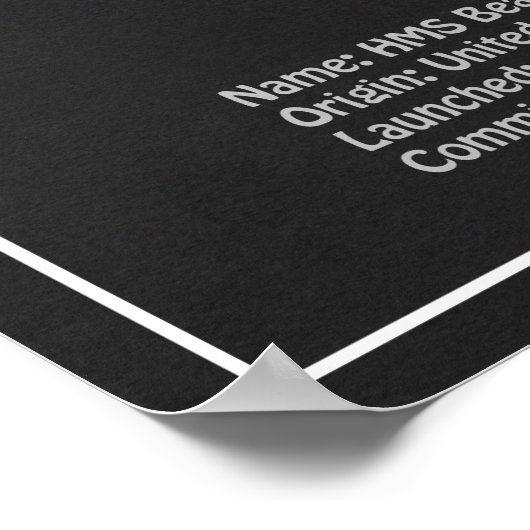 HMS Beagle Tall Ship - Ship Blueprint PBD ポスター (角)