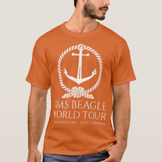 HMS Beagle World Tour Charles Darwin English Hito Tシャツ