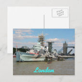 HMS Belfast Thames London UKポストカード ポストカード (正面/裏面)