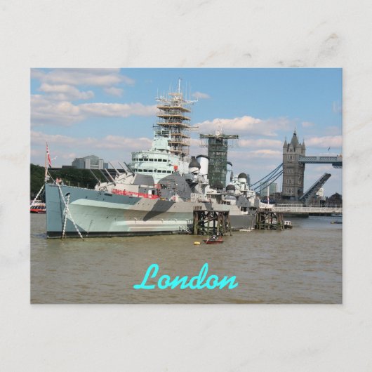 HMS Belfast Thames London UKポストカード ポストカード (正面)