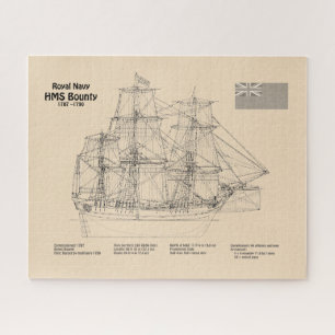 HMS Bounty – 船舶設計図プランSD ジグソーパズル
