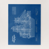 HMS Bounty - Ship Blueprint Plans ABD ジグソーパズル (縦)
