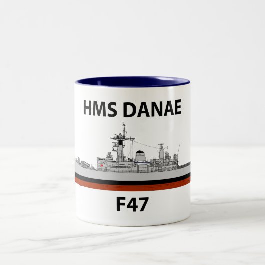 HMS Danae（シーアカット） ツートーンマグカップ (中央)