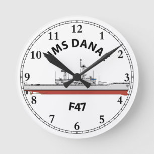 HMS DANAE - F47 - LEANDER ORIG ラウンド壁時計