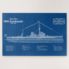 HMS Dreadnebed – 船舶設計図ABD ジグソーパズル