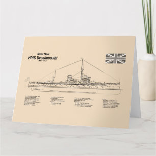 HMS Dreadnebed – 船舶設計図SD サンキューカード