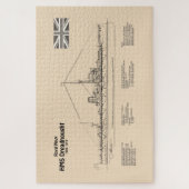 HMS Dreadnebed – 船舶設計図SD ジグソーパズル (縦)