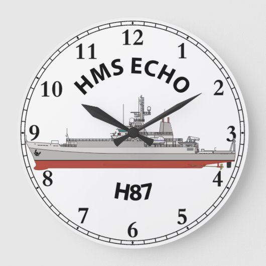 HMS ECHO - ECHOクラス – H87ラージクロック ラージ壁時計 (正面)