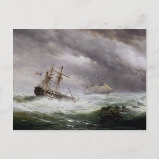 HMS Endymionは2階のフランスのヴィンテージを救う ポストカード (正面)