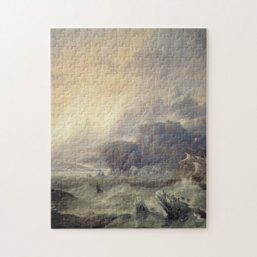 HMS Erebus Terror Antarctic John Wilson Carmichael ジグソーパズル (縦)