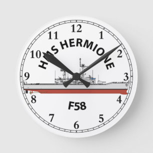 HMS HARMIONE - F58 - LEANDER ORIG ラウンド壁時計
