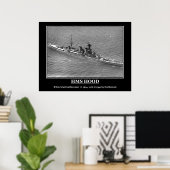 HMS Hood 1924ヴィンテージポスター ポスター (ホームオフィス)