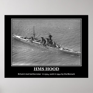 HMS Hood 1924ヴィンテージポスター ポスター