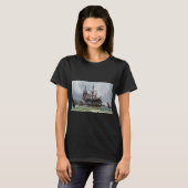 HMS Implacable 74門の3等戦列艦 Tシャツ (正面フル)