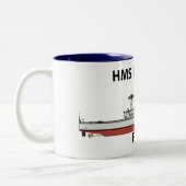 HMS Leander, orig config, ツートーンマグカップ (左)