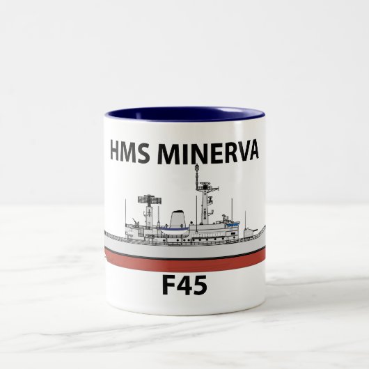 HMS Minerva、orig config、 ツートーンマグカップ (中央)