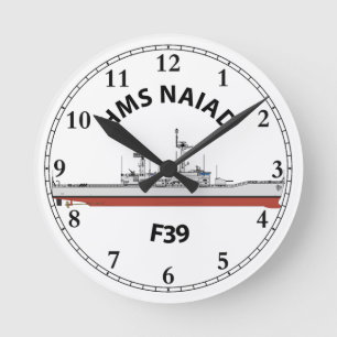 HMS NAIAD - F39 - LEANDER ORIG ラウンド壁時計