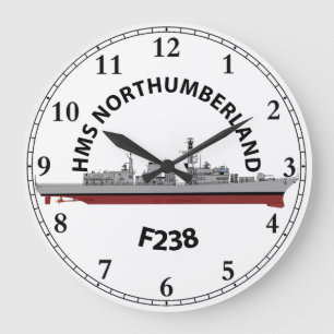 HMS NORTHUMBERLAND - F238 - TYPE 23大時計 ラージ壁時計
