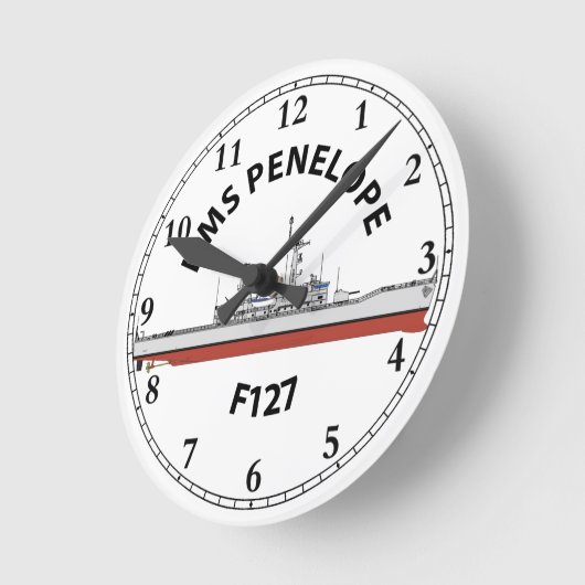 HMS PENELOPE - F127 - LEANDER ORIG ラウンド壁時計 (傾斜)