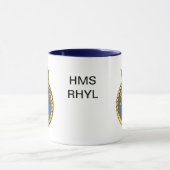 HMS Rhylのバッジ マグカップ (中央)