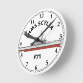 HMS SCYLLA - F71 - LEANDER ORIG ラウンド壁時計 (傾斜)