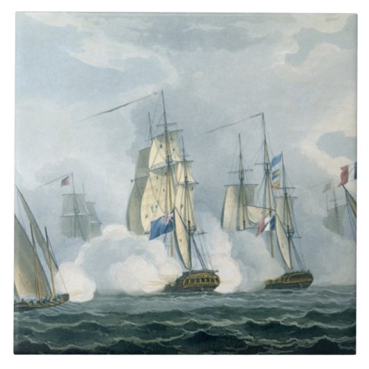 HMS SiriusのRowseフランスのなSquadrを従事させている大尉 タイル (正面)