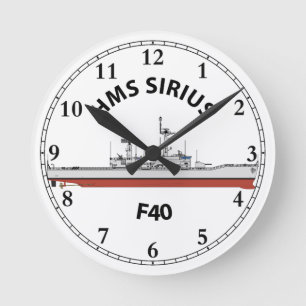 HMS SIRIUS - F40 - LEANDER ORIG ラウンド壁時計