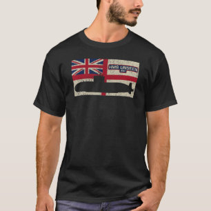 Hms Unseen S41潜水艦王室の海軍フラグ Tシャツ