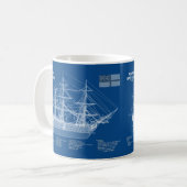 HMS Victory – 船舶設計計画ABD コーヒーマグカップ (正面左)