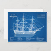 HMS Victory – 船舶設計計画ABD ポストカード (正面/裏面)