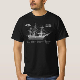 HMS Victory – 船舶設計計画ABD Tシャツ