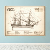 HMS Victory – 船舶設計計画SD キャンバスプリント (インサイチュ (ウッドフロア))