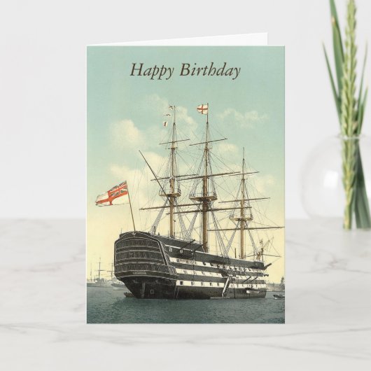 HMS Victory Greetingsパーソナライズされたカード カード (正面)